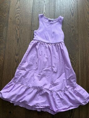 Gap kids Girls' Lavender Sleeveless Ruffle Hem Dress
